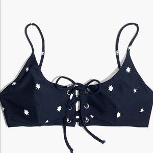 Madewell x Tavik Lace-Up Reign Bikini Top Star Mix
